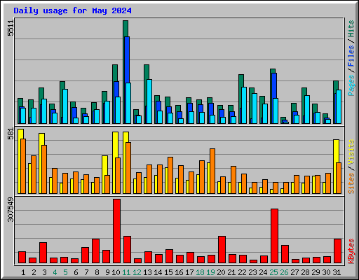 Daily usage for May 2024