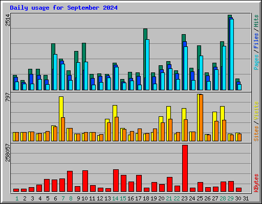 Daily usage for September 2024