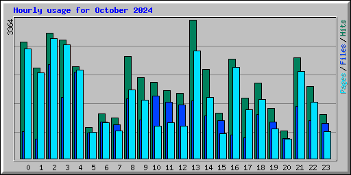 Hourly usage for October 2024